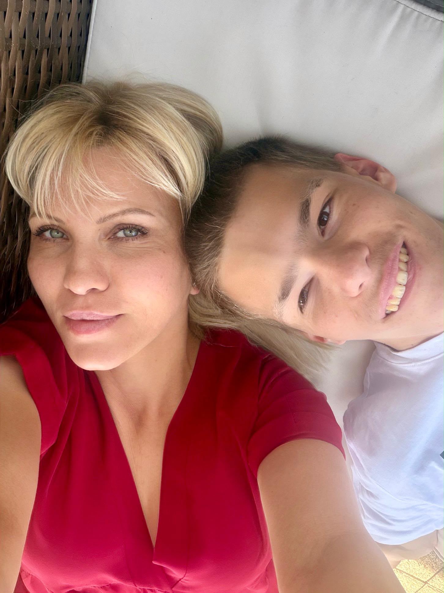 Zakladatelka nadačního fondu Valentina Armandi se synem Petříkem